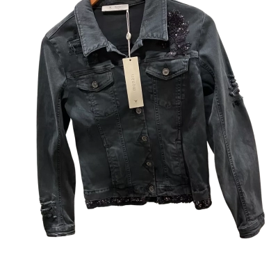 Monari  Womens  Size 38 Denim Jacket Black  