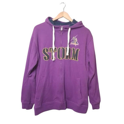 NRL Mens  Size L Purple Storm Hoodie 
