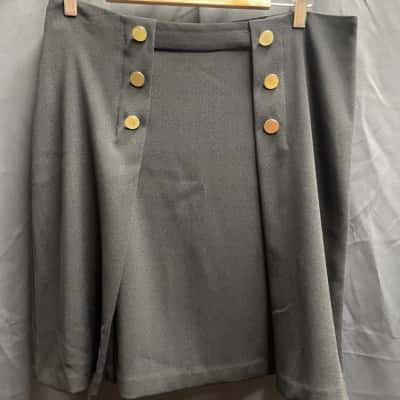 Veronika Maine Womens Size 14 Short Black Skirt