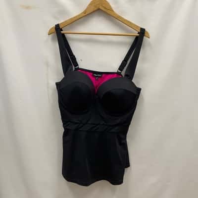 City Chic Women's Swimwear Tank Size 20DD/E Black RRP$90