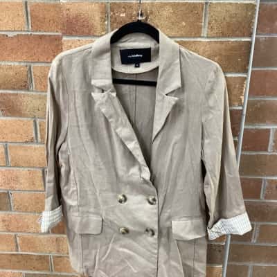  Womens Miss Valley Size 12 Beige button up light Jacket