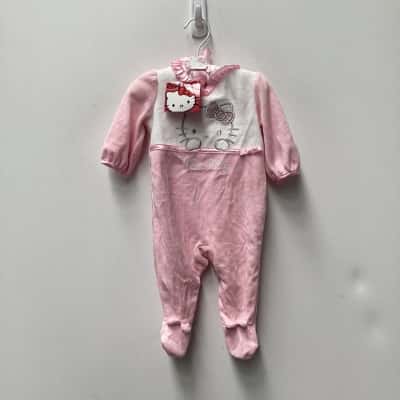  Kids Hello Kitty Onesie Size 3-6m Pink / White