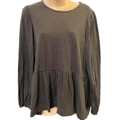 Seed Heritage Womens  Size M Blouse / Long Sleeve Shirt Black  