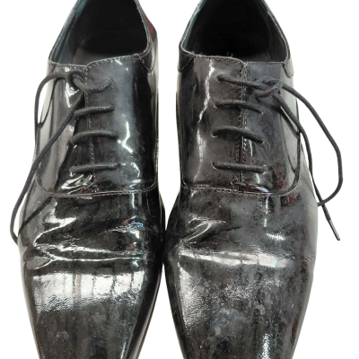  Mens  Size 41 Black Shoes   