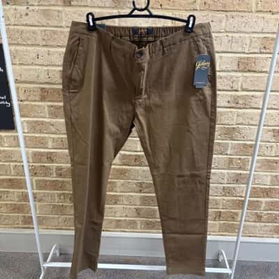 Johnny Bigg Mens Jayden slim stretch pants mustard Size 40 