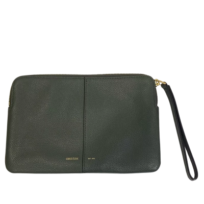 Oroton Unisex leather zip pouch