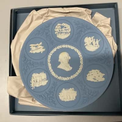 Wedgewood Jasperware Australian Bicentenary Plate, 1788 -1988 Captain Arthur Phillip Boxed