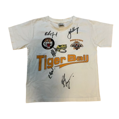 Vintage youth sized Wests Tigers T-Shirt White 