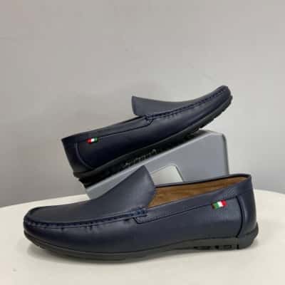 BNWOT Cockers Mens  Size 13 / 44 Leather Loafers Inky Blue 