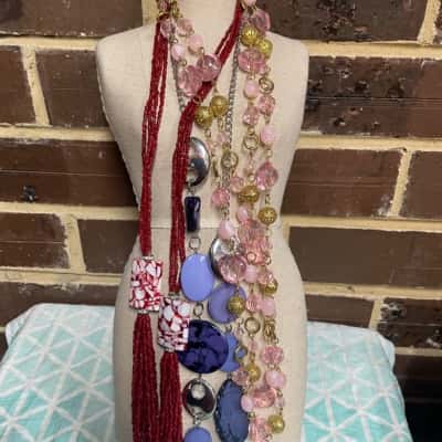 3 x Necklaces Costume Jewellery Womens