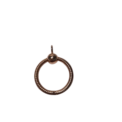 Pandora Moments Small O Pendant 14k Rose Gold Plated  