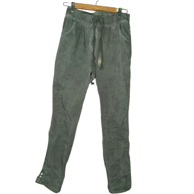 Aalia Womens  Size L / M Casual Pants Green 