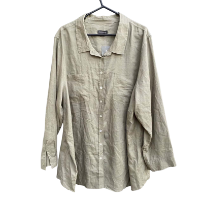 Autograph Women’s Size 26 Long Sleeve Shirt Khaki 