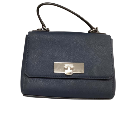 Marc Jacobs Small Pressed Leather Tote Bag Navy Blue 