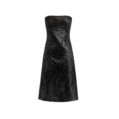Tribeca Womens Black Strapless Textured Dress Size 12 NWT