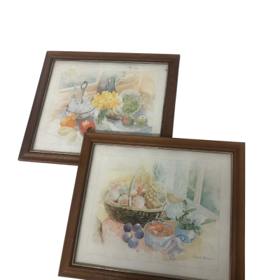 Richard German Set x 2 Framed Watercolour Prints