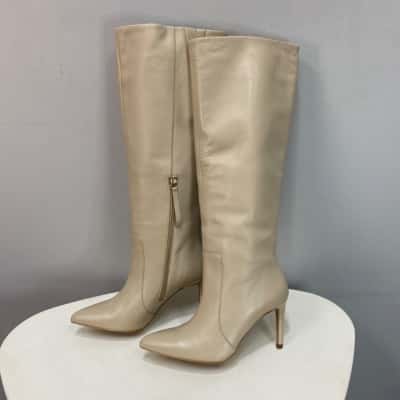 Seed Heritage Womens  Size 37 / 6 - 6.5 Leather Boots / Heels Natural 