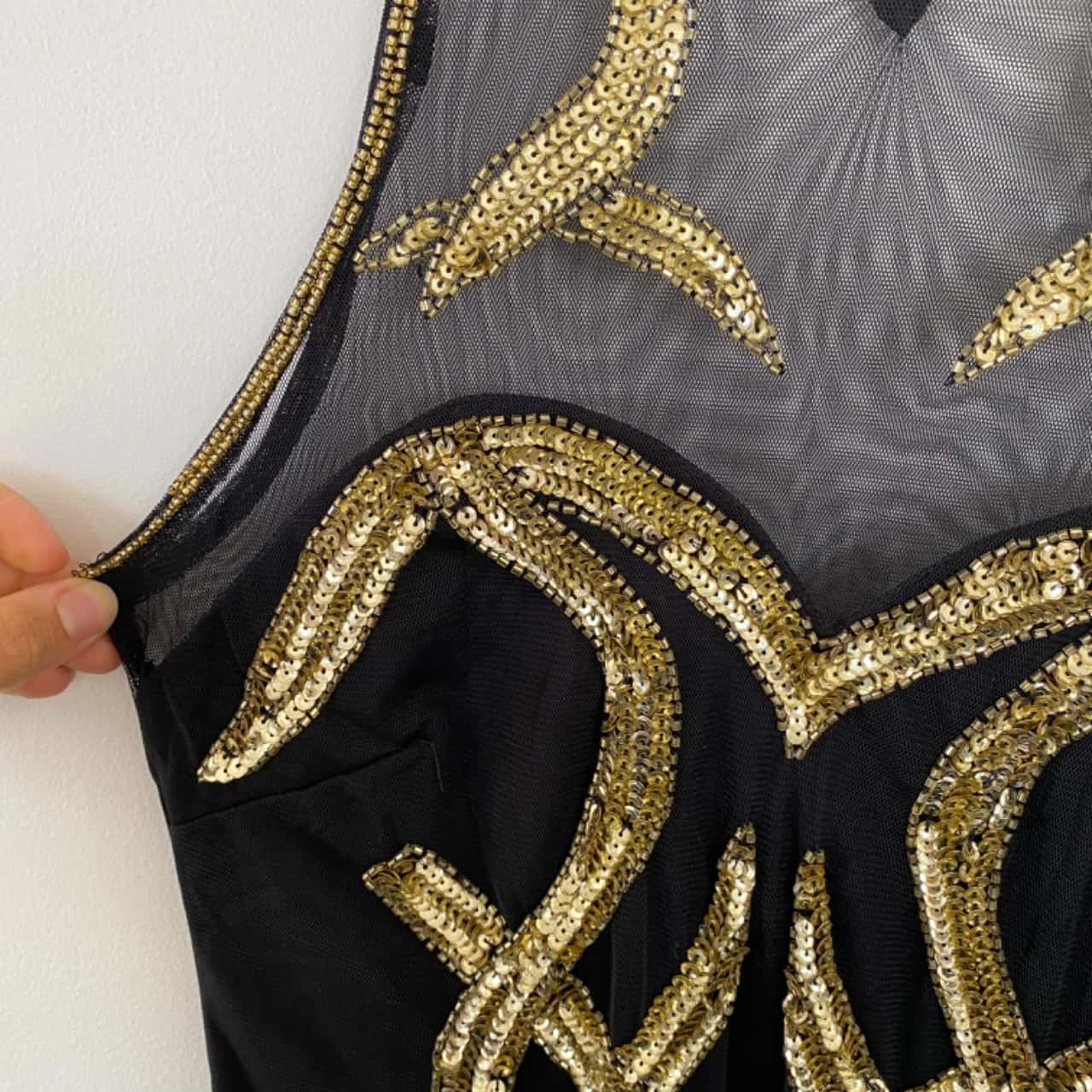 Boohoo Black And Gold Sequin Dress Stella Black and Gold Sequin Dress   Frock and Frill
