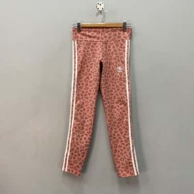 Adidas Womens  Size M 3/4 Leggings Animal print / Pink  