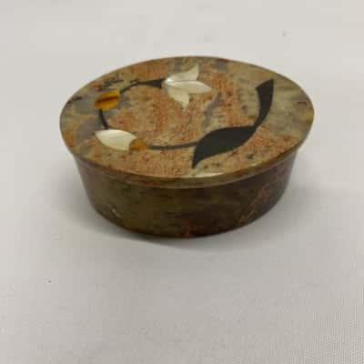 Marble Inlaid Trinket Box