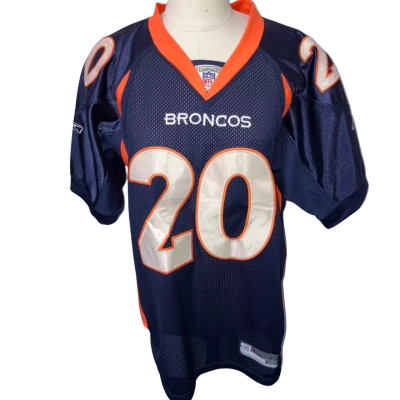  Mens  Size L Jersey Blue / Orange / White 