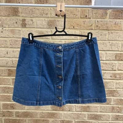 Miss Shop Womens mid blue denim skirt Size 16 