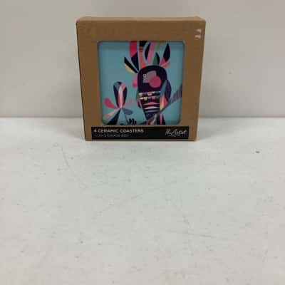 The Artist Lab 4 Ceramic Coasters W/Storage Box