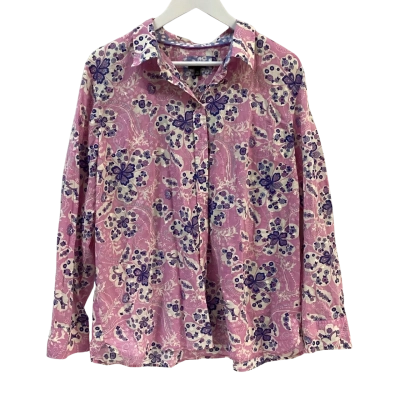 Talbots Womens  Size XL Long Sleeve Shirt Pink  