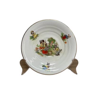 Vintage Children Dog Plate 