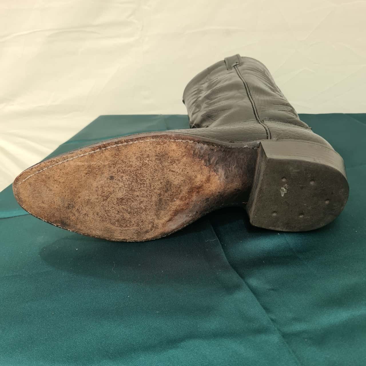 Mens Black Leather hand stitched boots(s)