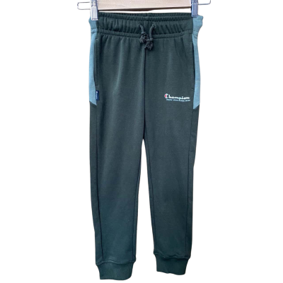 Champion Kids Green Two-Tone Tracksuit Pants Size 6
