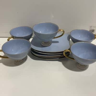 Vintage Westminster Fine Bone China Teapcup and Saucer set of 10