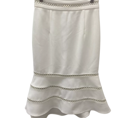 Sheike Womens  Size 12 Asymmetrical Hemline Skirt White 