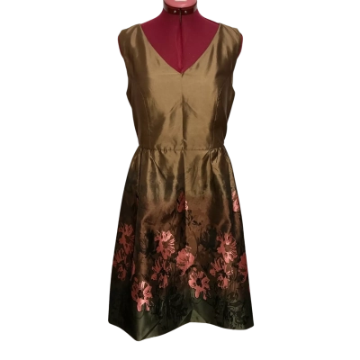 Black Label Contony Women’s  Size 12 Floral Dress Black  / Brown / Floral / Pink  