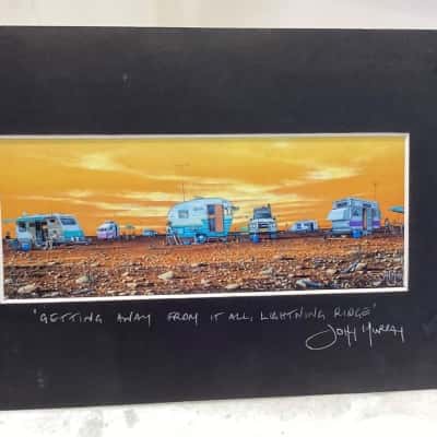 John Murray Mounted Print - “Getting Away From it All - Lightning Ridge”