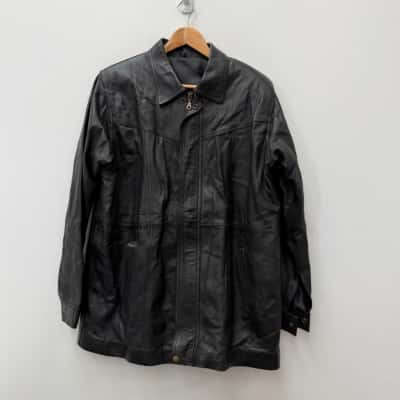  Unbranded Black Leather Jacket - Size S