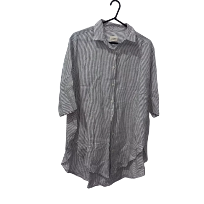 Nude Lucy Black & White Striped Linen Shirt Size Xs