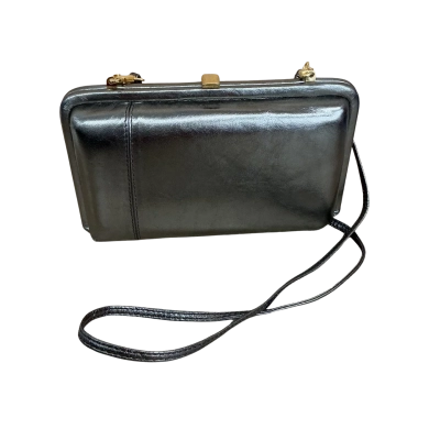  Womens Evening Bag Leather Metallic Tone