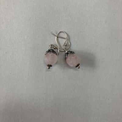 Women’s Sterling Silver Pink Drop Earrings