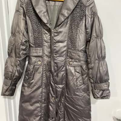 Arthur Galan Womens  Size 8 Parka Grey 