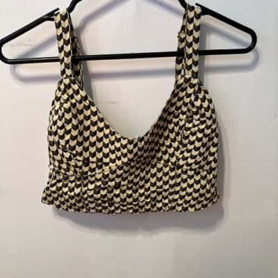 Rip Curl Womens  Size S Shoestring Strap Top Brown / Yellow 