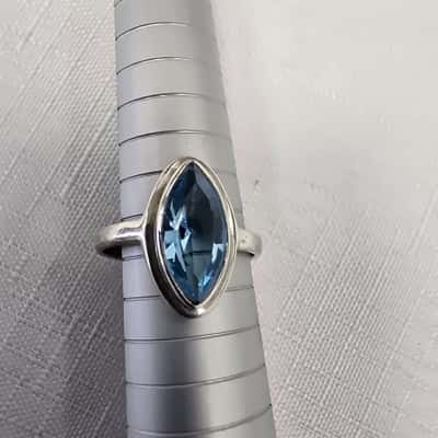  Womens Ring 925 Silver and Tourmaline 