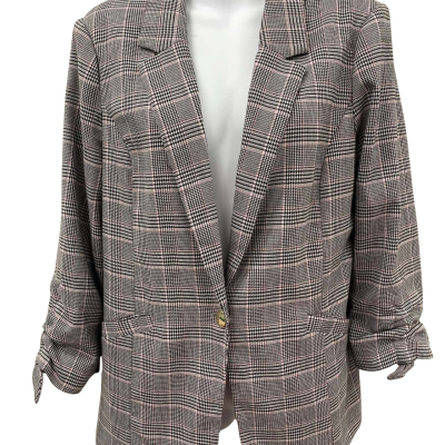 Tokito Womens  Size 12 Blazer Black  / Grey / Pattern 