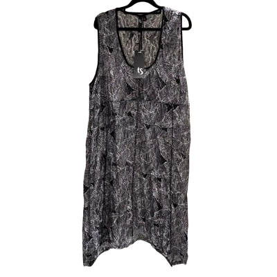 BNWT Taking Shape / TS Womens  Size L Sheer Sleeveless Dress  Black  / White 