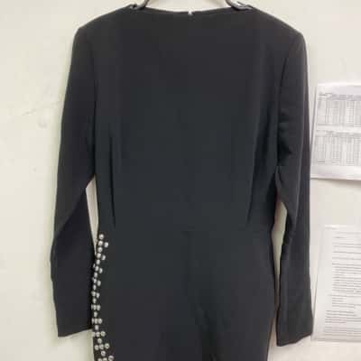 Sass & Bide Womens  Size 10 Long Sleeve Dress / Midi Dress Black  