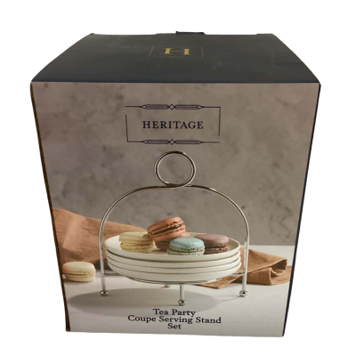 Heritage Tea Party Coupe Serving Stand Set  BNIB    RRP $39.95      JK6