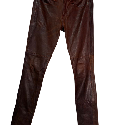 Vintage rag & bone Size 27 washed brown lamb skin pants