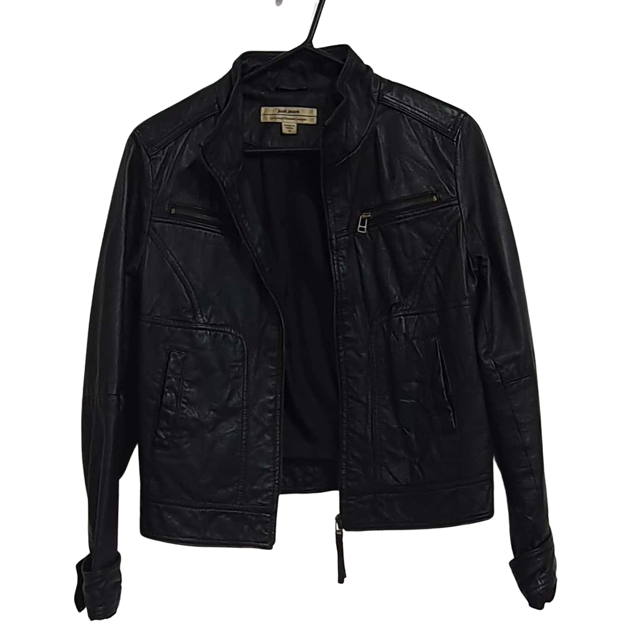 Just Jeans Women's Size 12 Biker Jacket Black (s)