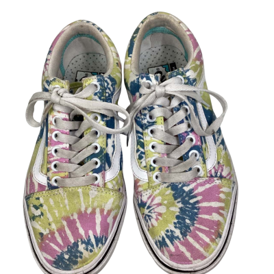 Vans Comfy Cush Unisex Tie Dye Size 25CM/39EUR/7USM/ 8.5USW/6UK Trainers Blue/ Multicoloured / Pink  / White / Yellow 