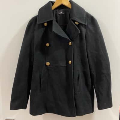 Dotti Womens  Size 8 Trench Coat Black  